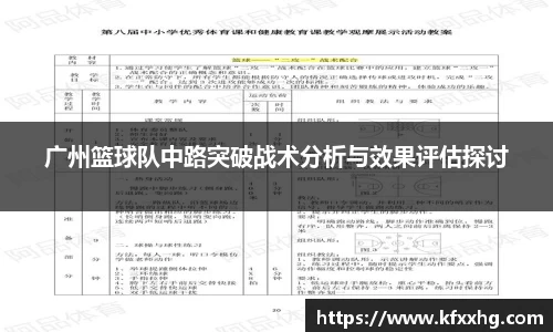 广州篮球队中路突破战术分析与效果评估探讨